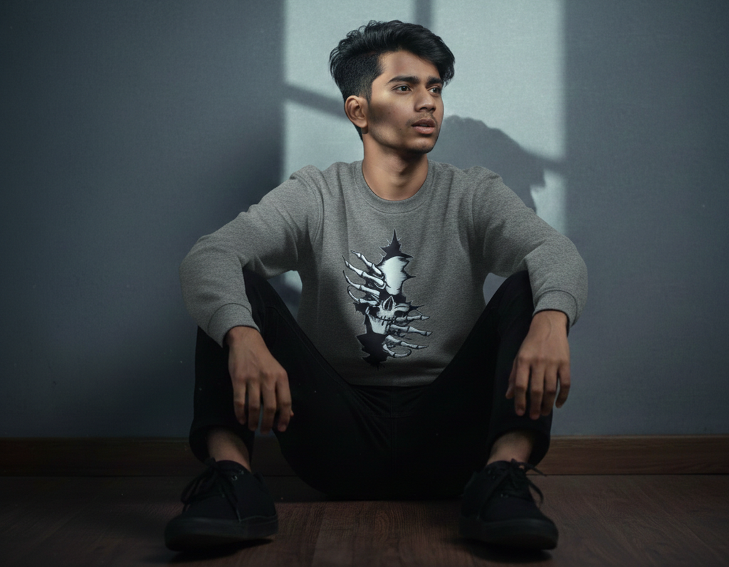 Men's Skull Full Sleeve T-Shirt